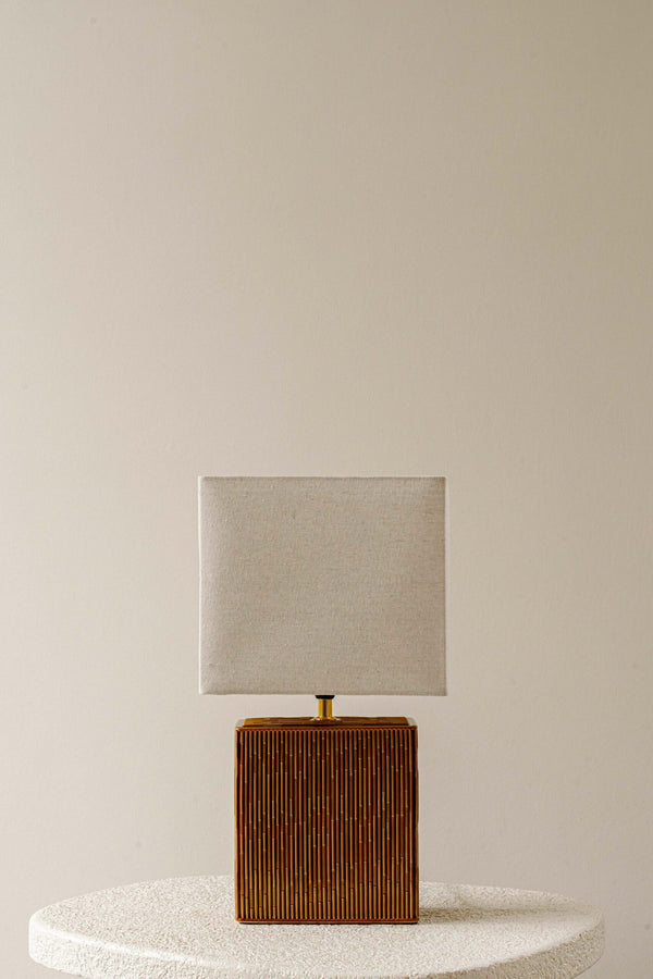 Indore Home - Piazza - M - Table Lamp - Brown