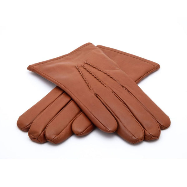 Men's Leather Gloves with Classic Hand Embroidery