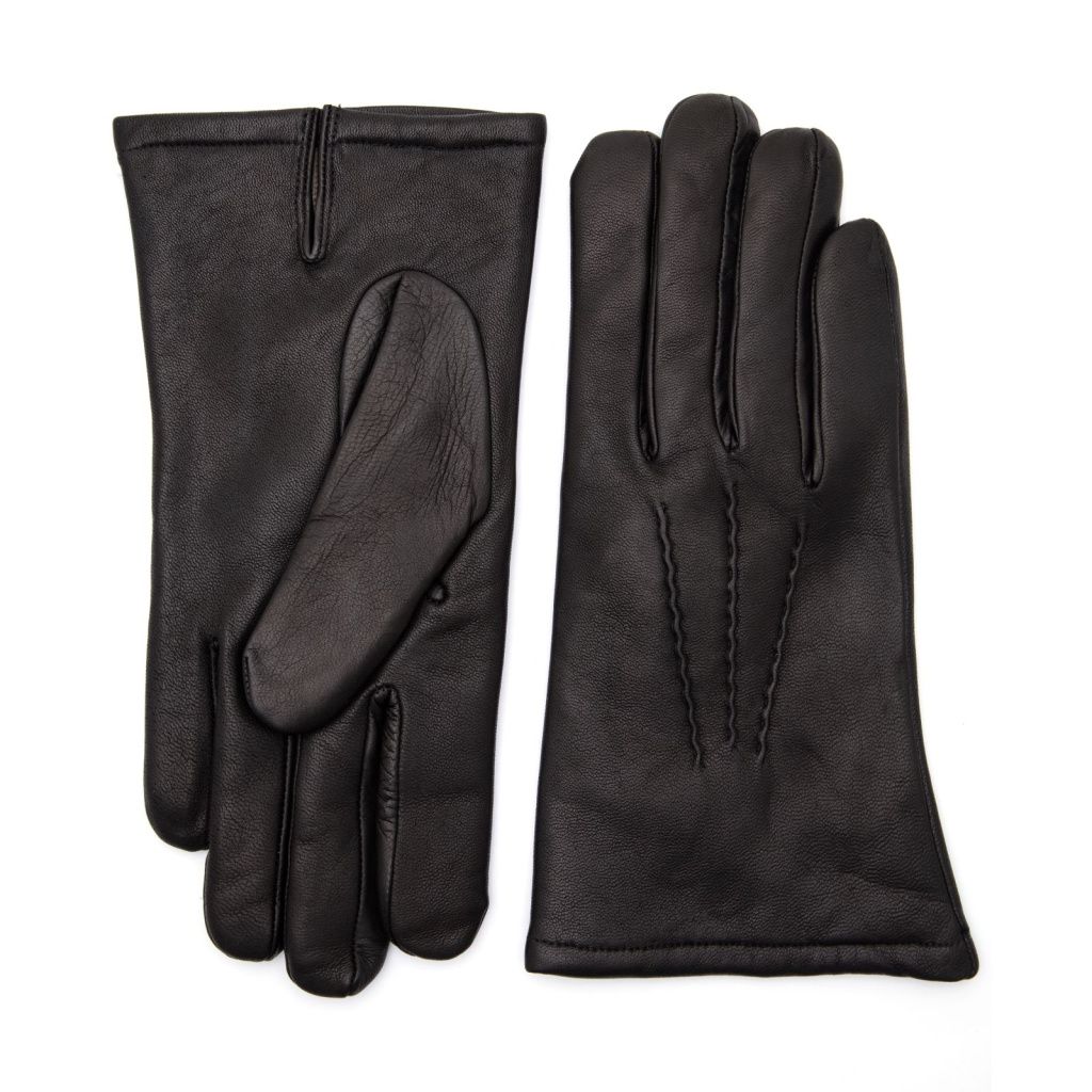 Men's Leather Gloves with Classic Hand Embroidery