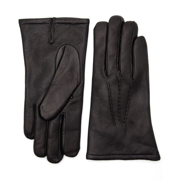 Men's Leather Gloves with Classic Hand Embroidery