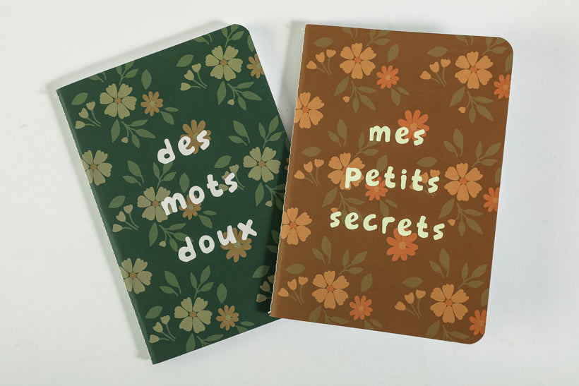 Set of 2 Flower Notebooks