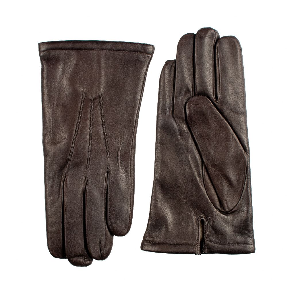 Men's Leather Gloves with Classic Hand Embroidery