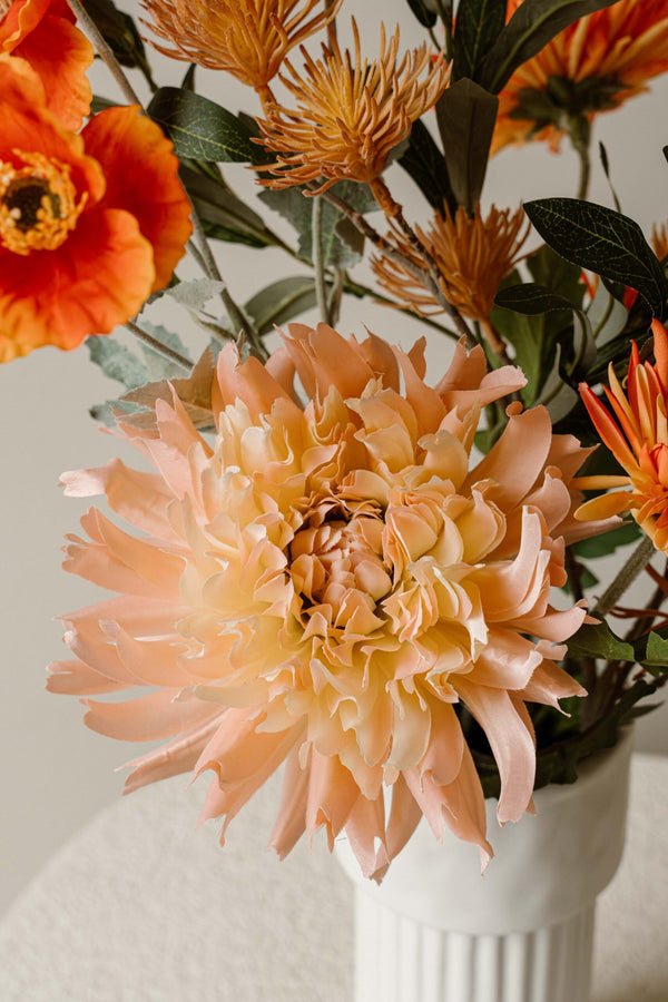 Indore Silva - Chrysant - Lichtroze - Kunsttak - Zijde