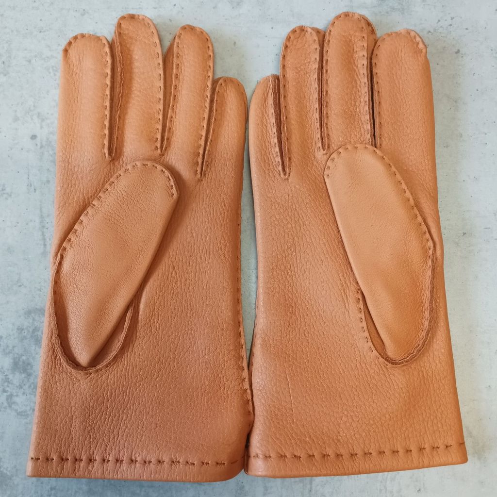 Men's Leather Gloves Made from American Deer with Embroidery