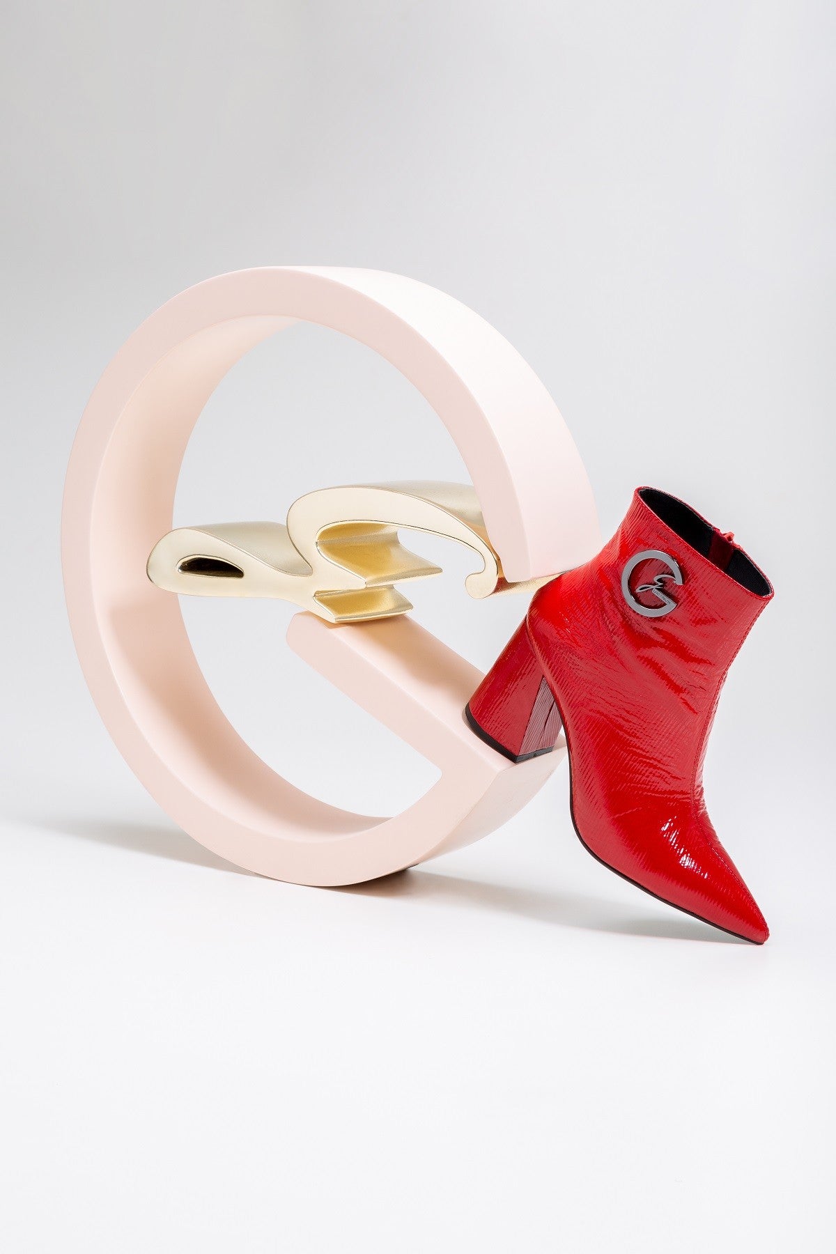 Harvey Red Patent Ankle Boot