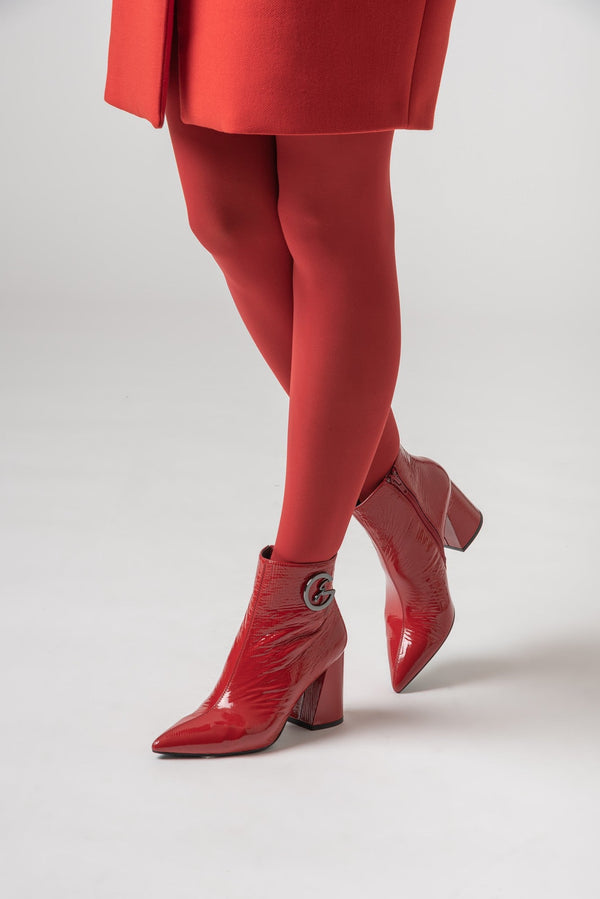 Harvey Red Patent Ankle Boot