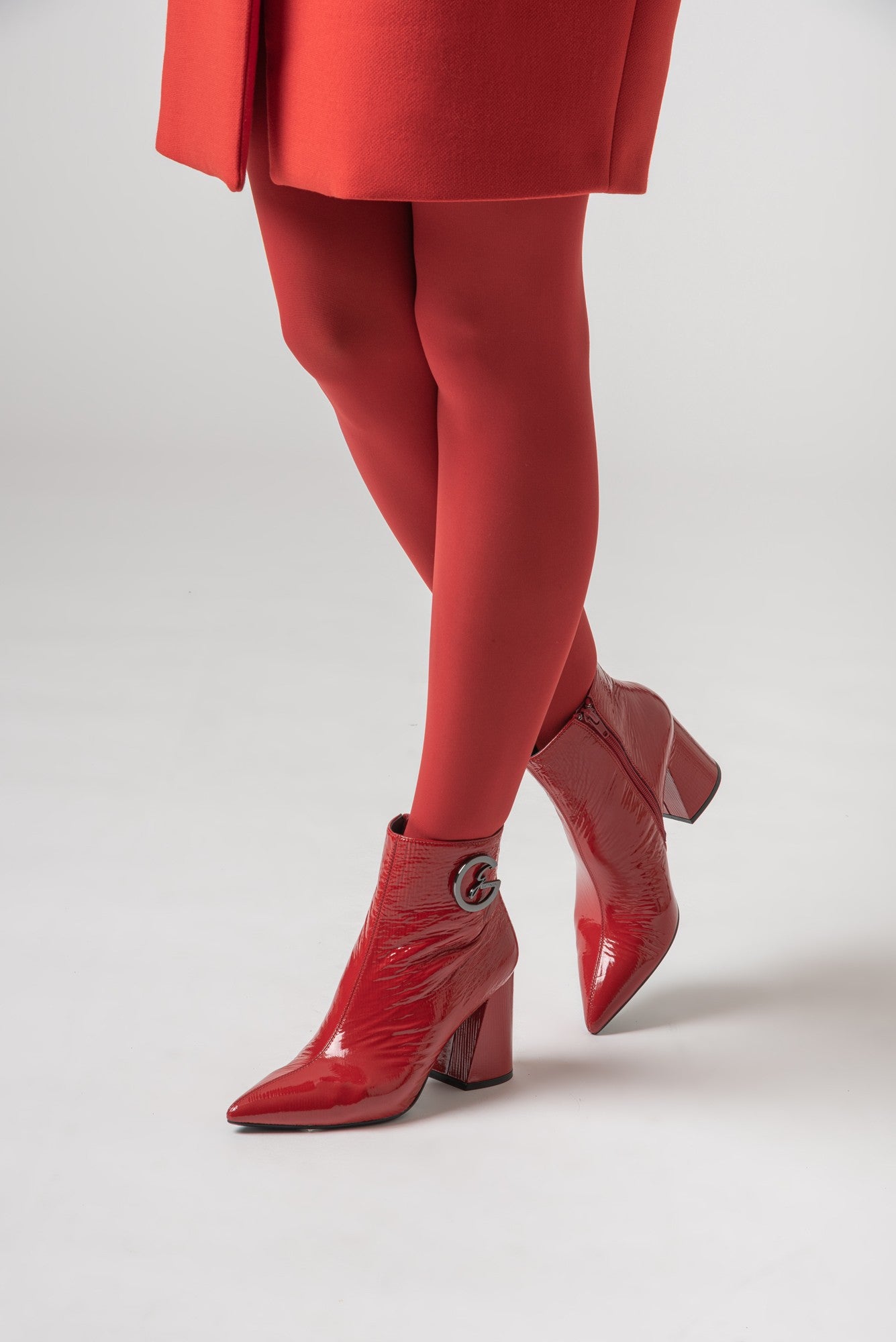 Harvey Black Patent Ankle Boot