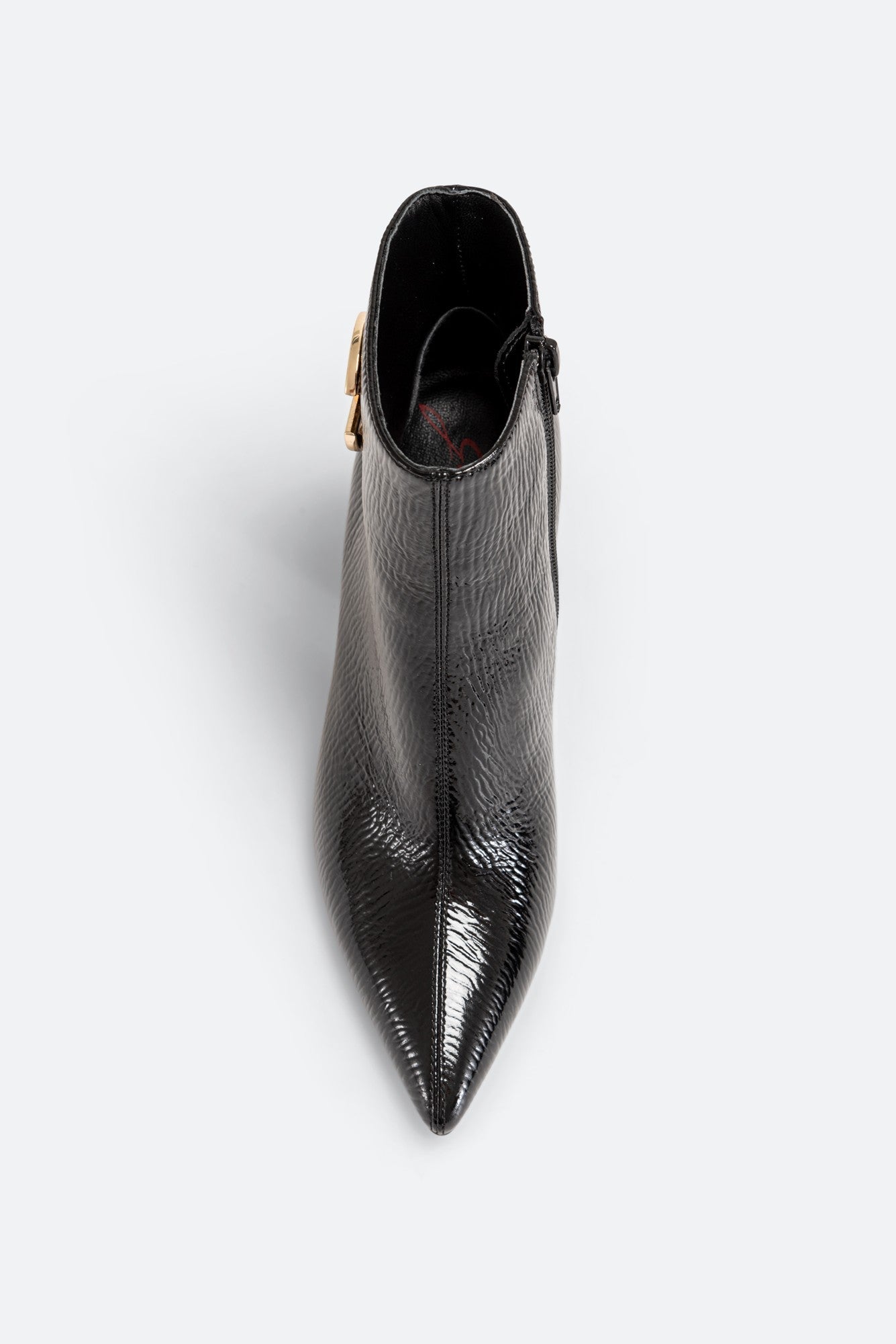 Harvey Black Patent Ankle Boot