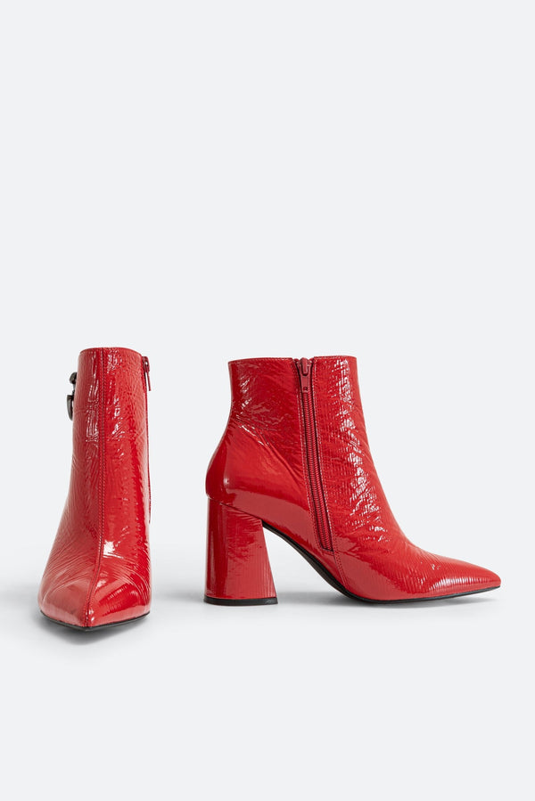 Harvey Red Patent Ankle Boot