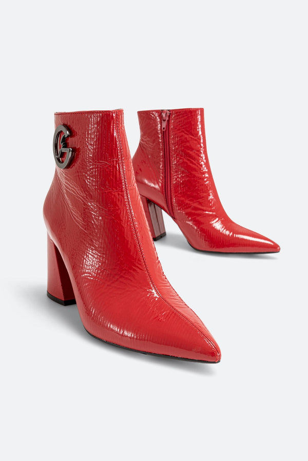Harvey Red Patent Ankle Boot