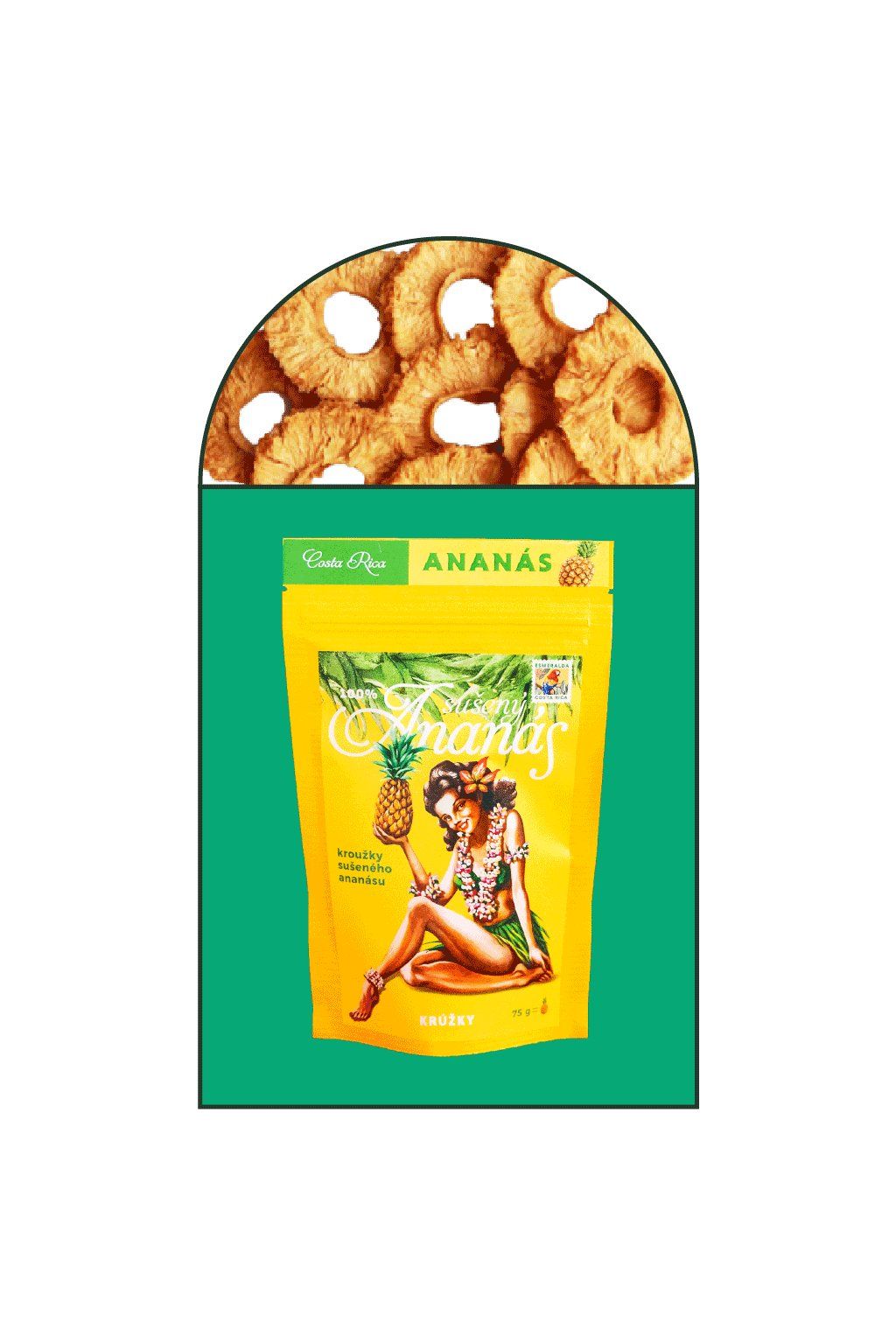 Sušený ananas Costa Rica Esmeralda 75g