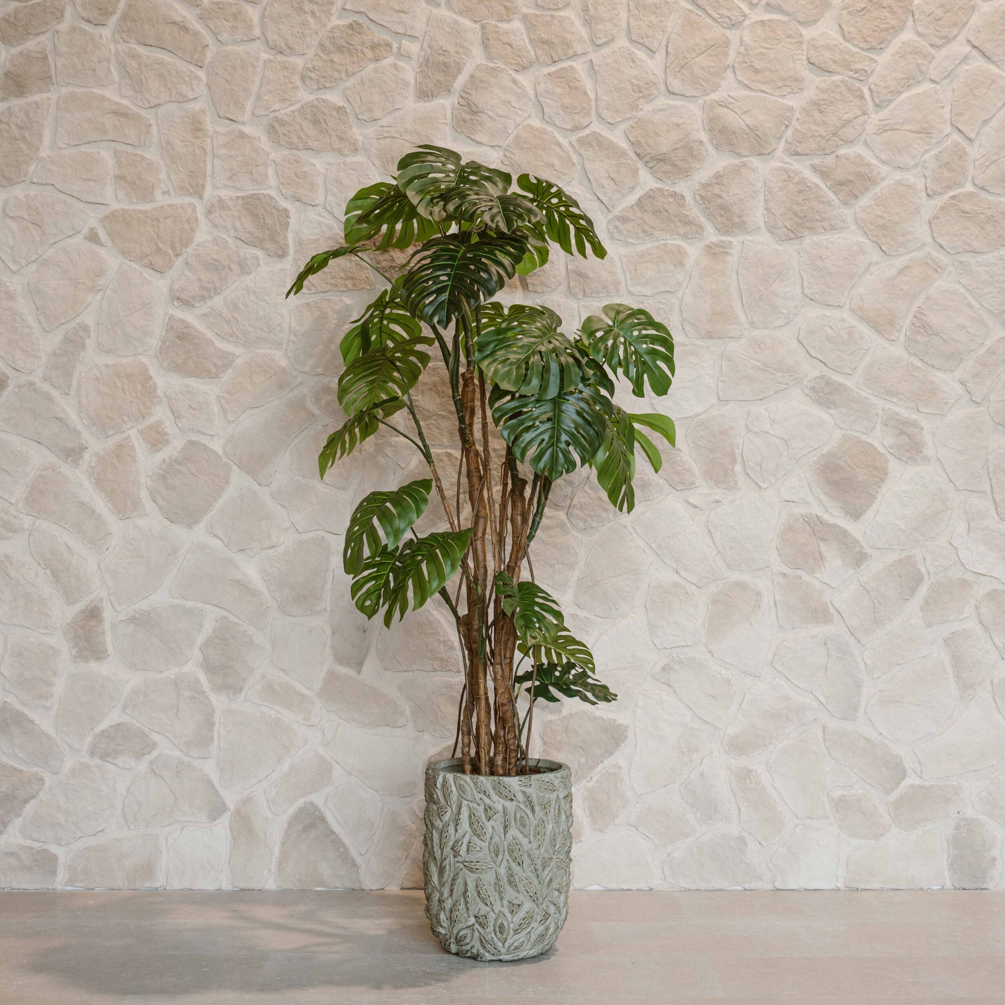 Artificial Plant Monstera 240 cm – Extra Large Hole Plant – Tropical Indoor Plant for High Ceilings – Indore Silva