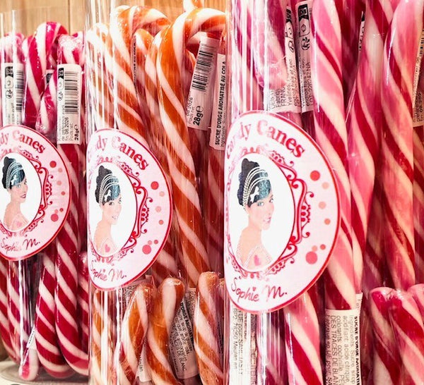 Cherry Flavored Candy Canes with Natural Colorants