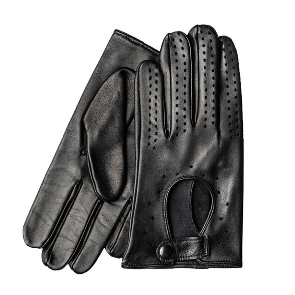Men's Leather Driving Gloves Without Knuckle Holes Made of Sheepskin