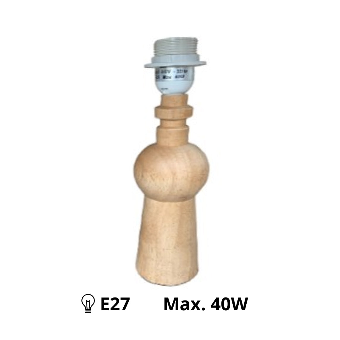 Various Wooden Lamp Base – Stylish Base for Individual Lighting (25 & 34 cm)