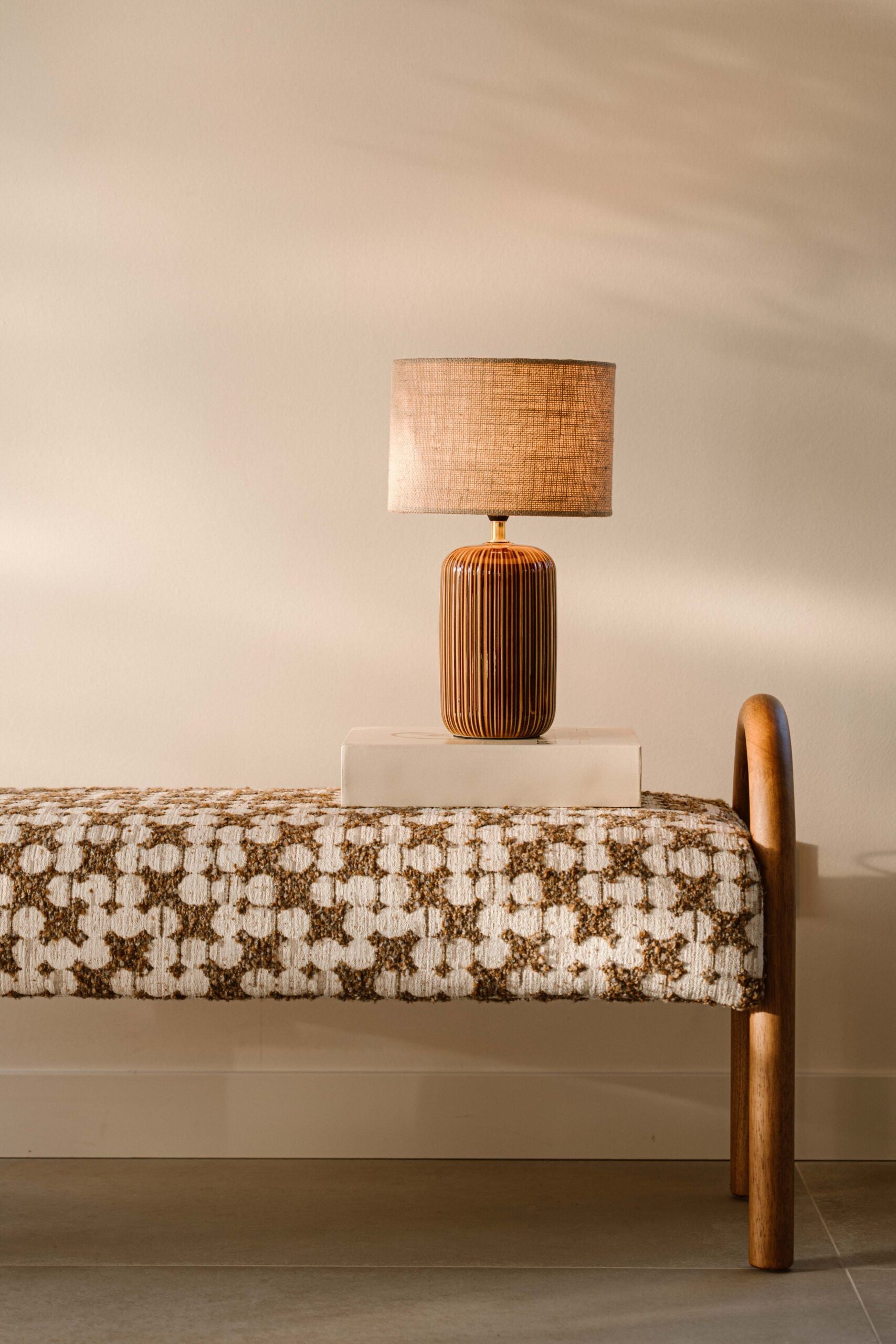 Indore Home - Verona - S - Table Lamp - Brown