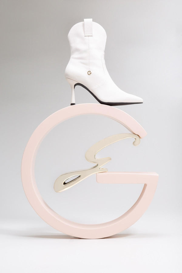 White Stretch Ankle Boot
