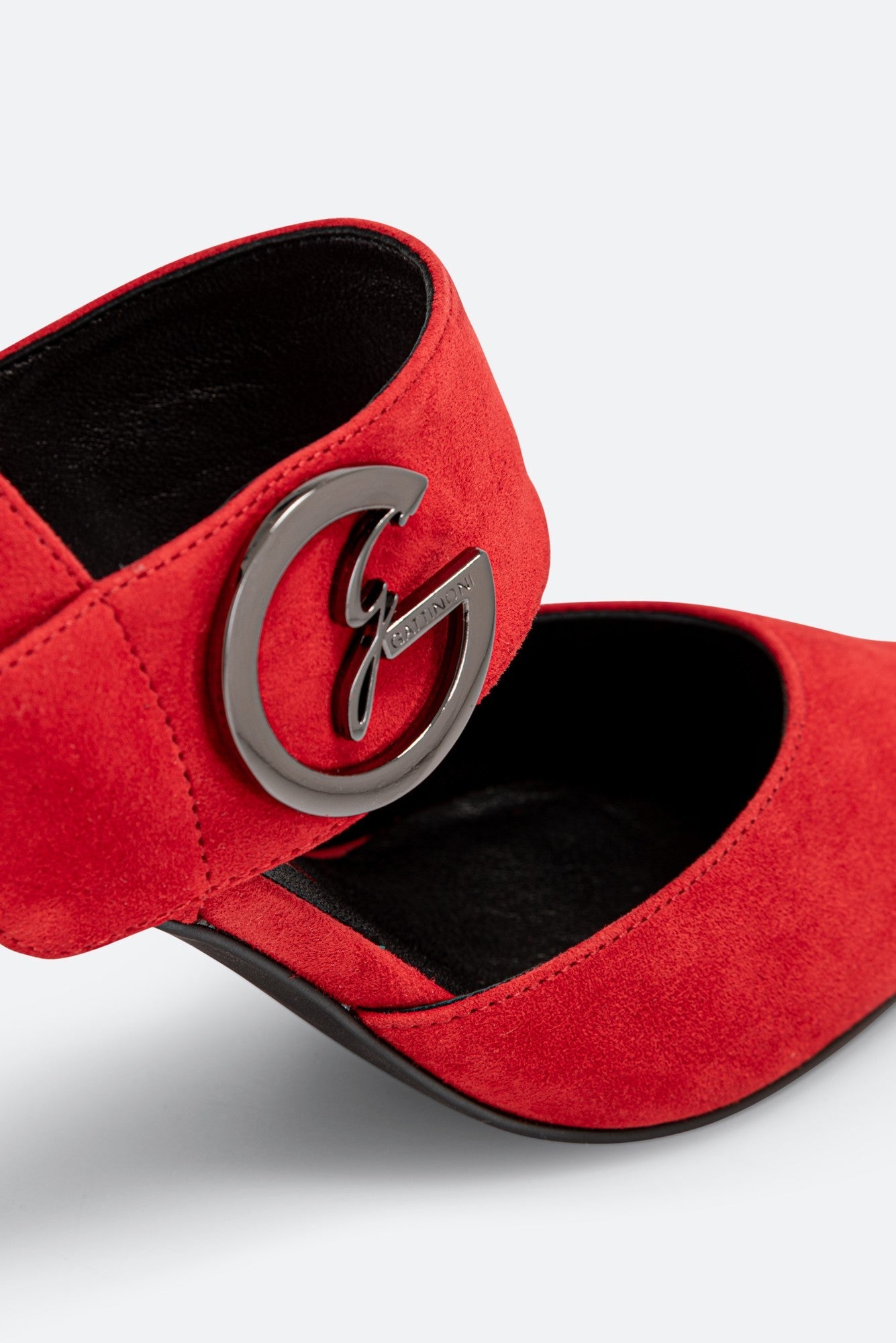 Red Suede Pumps