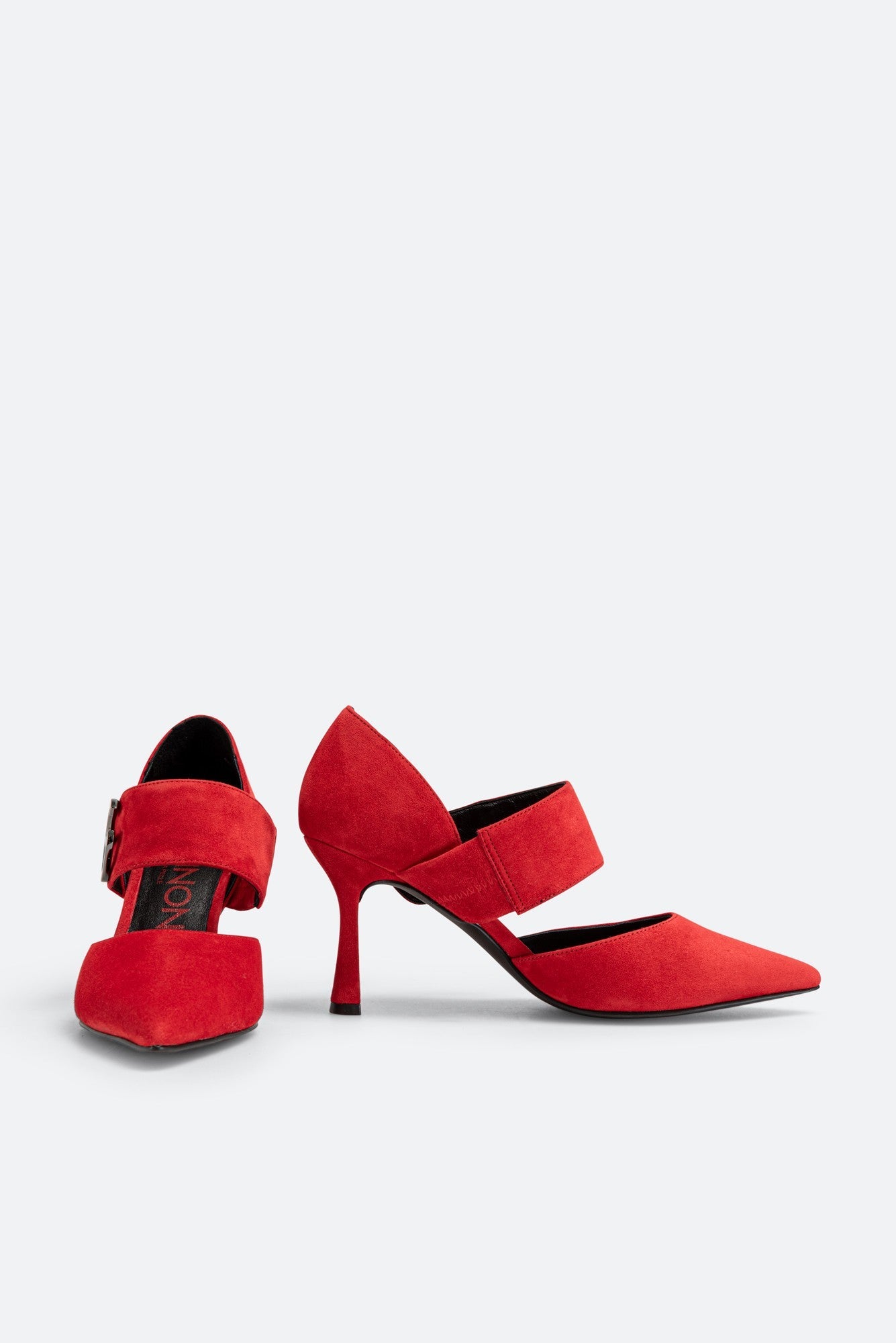 Red Suede Pumps