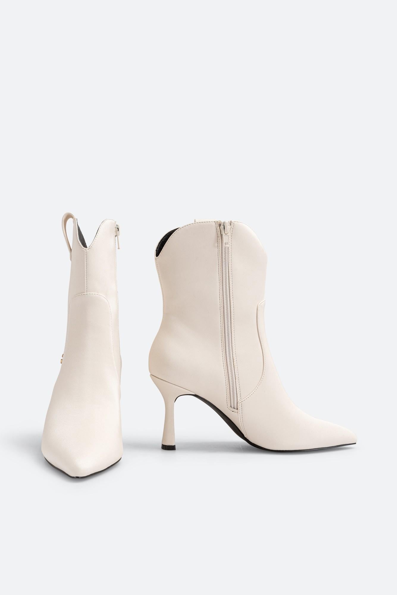Stivale alla caviglia bianco elasticizzato