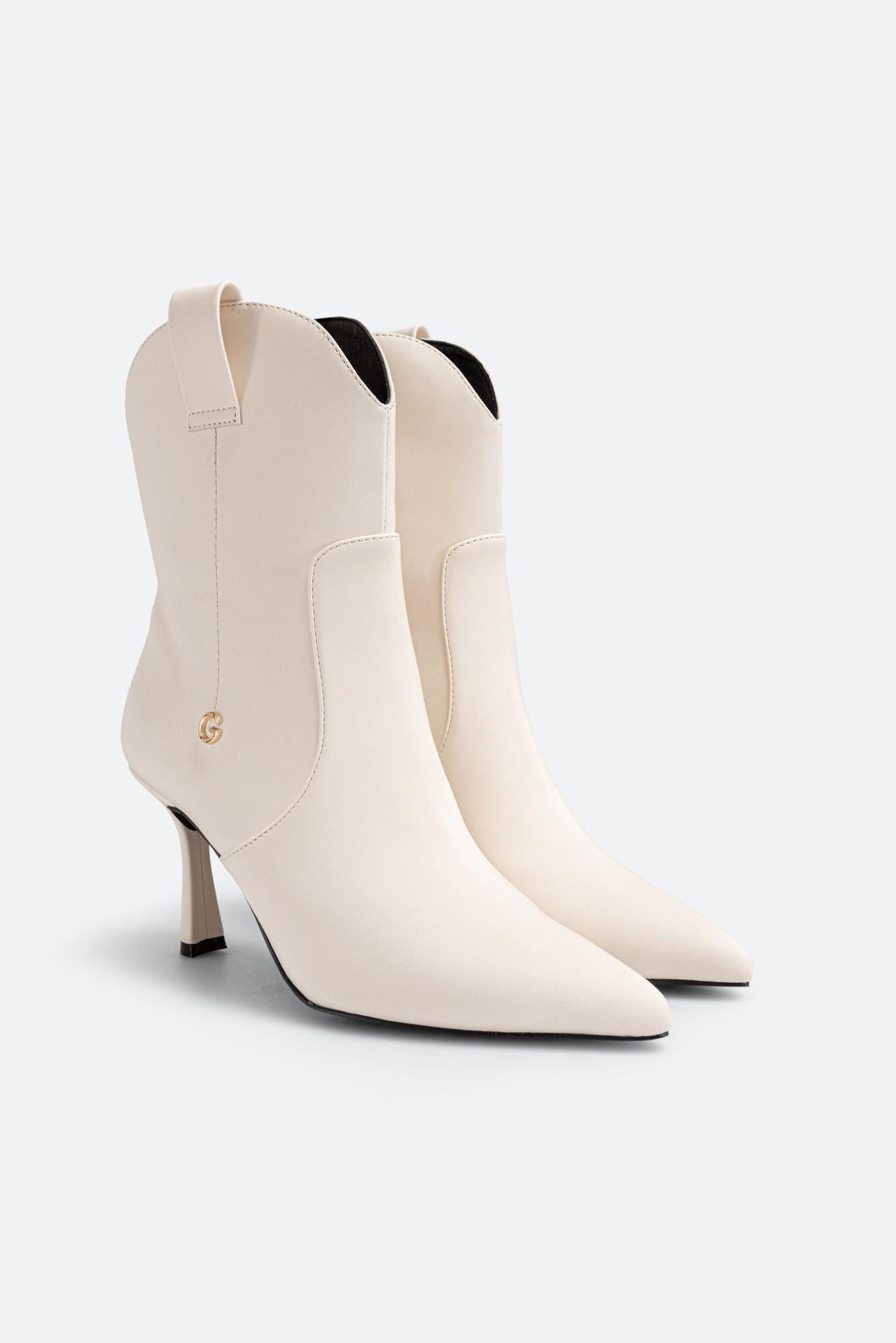 Stivale alla caviglia bianco elasticizzato