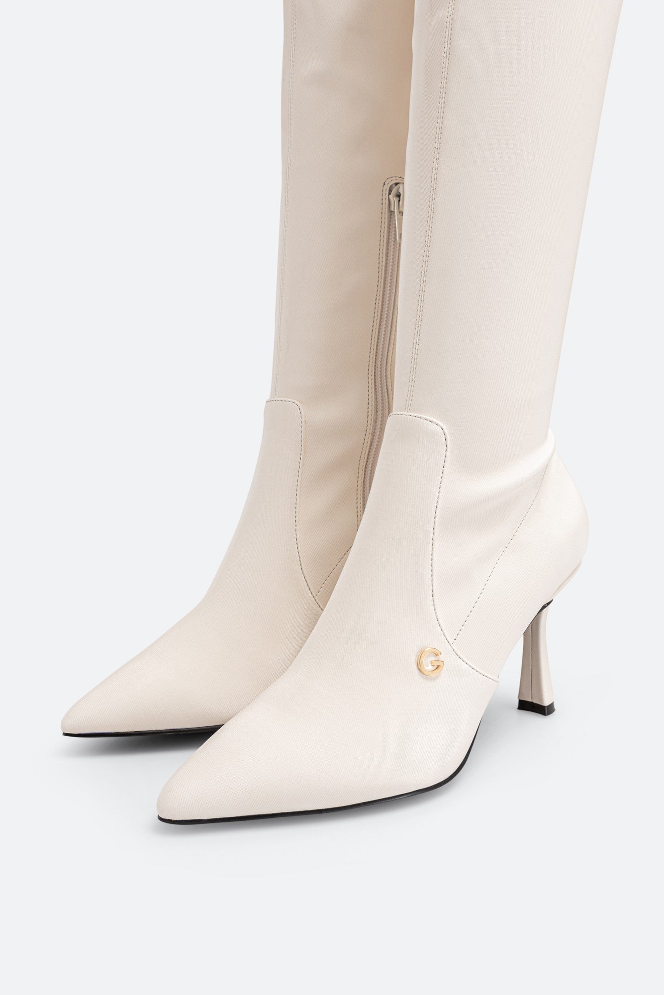Botte haute blanche Gattinoni