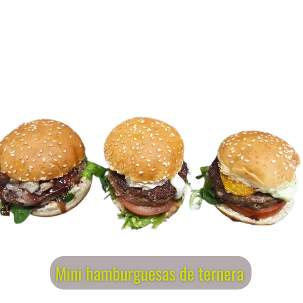 10 Mini Hamburguesas de Carne de Res 100% Natural, 50 g/unidad