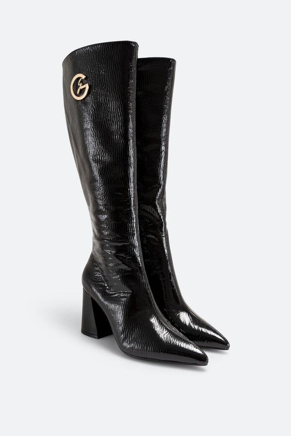 High Boot in Genuine Patent Leather