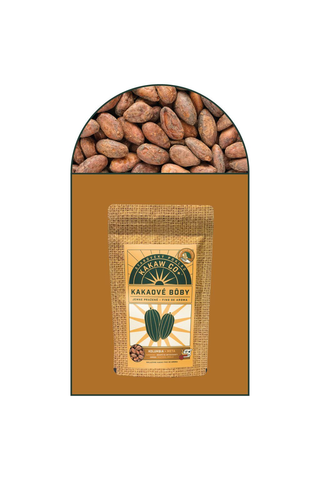 Jemně pražené kakaové boby - Přírodní 75g