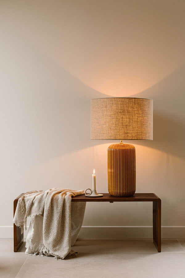 Indore Home - Verona - L - Table Lamp - Brown