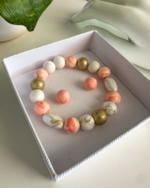 Bracelet, earrings | BULB LIMITED | orange, gold #2