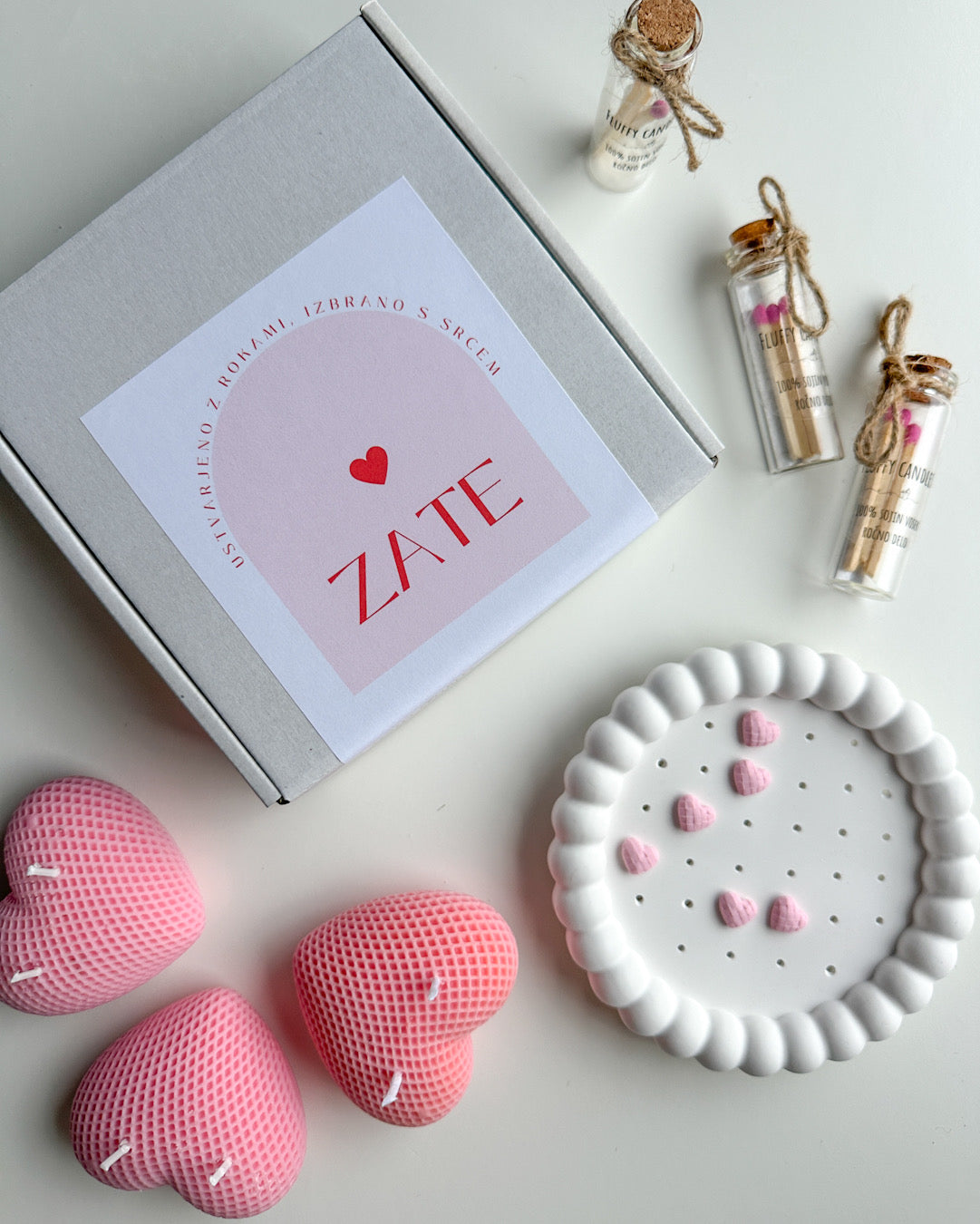 set regalo | Fluffy Candles X ericadesign