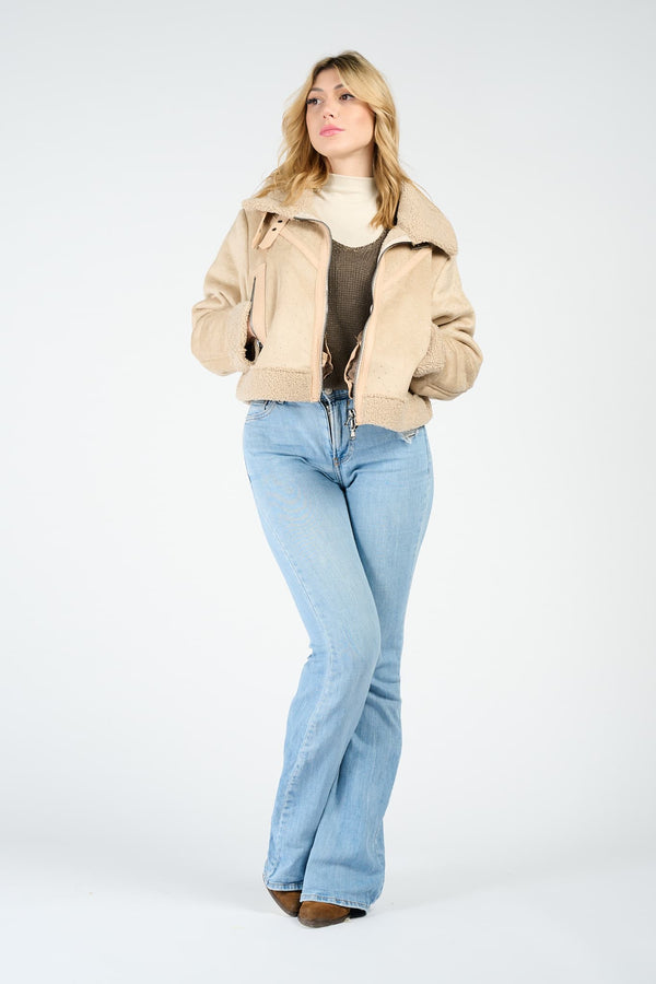 Ginevra Shearling Style Charm giacca donna Made in Italy - Barone Firenze