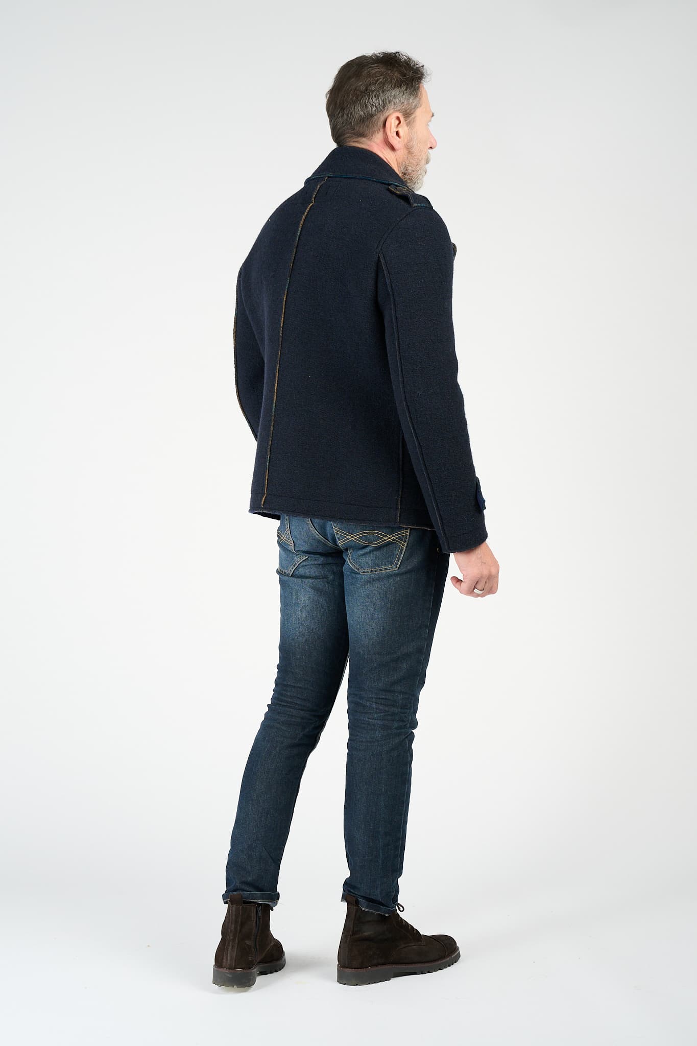 Cappotto Doppio Petto Uomo Misto Lana Made in Italy - Barone Firenze