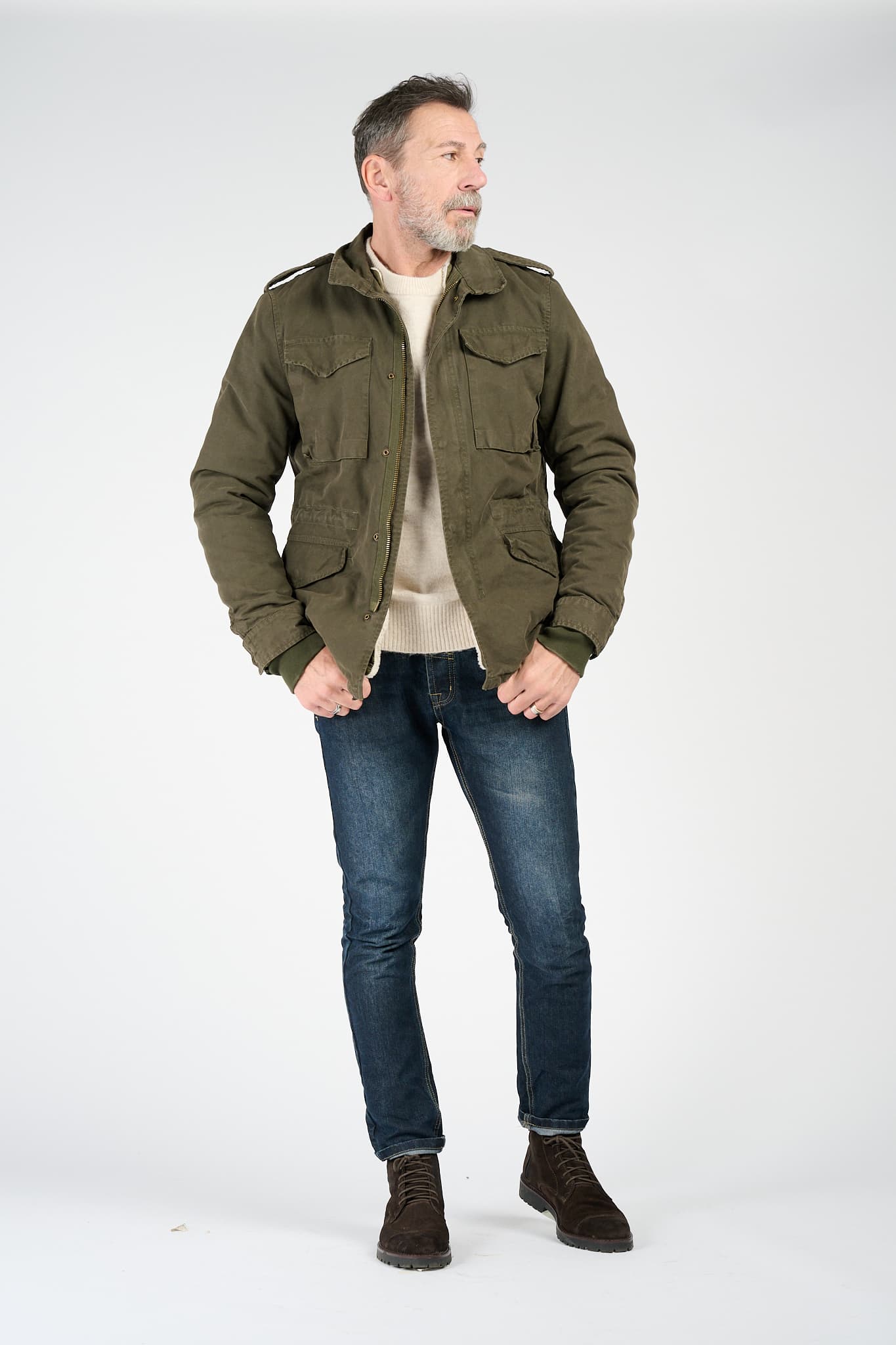 Parka Uomo Sahariana Eco-montone - Barone Firenze