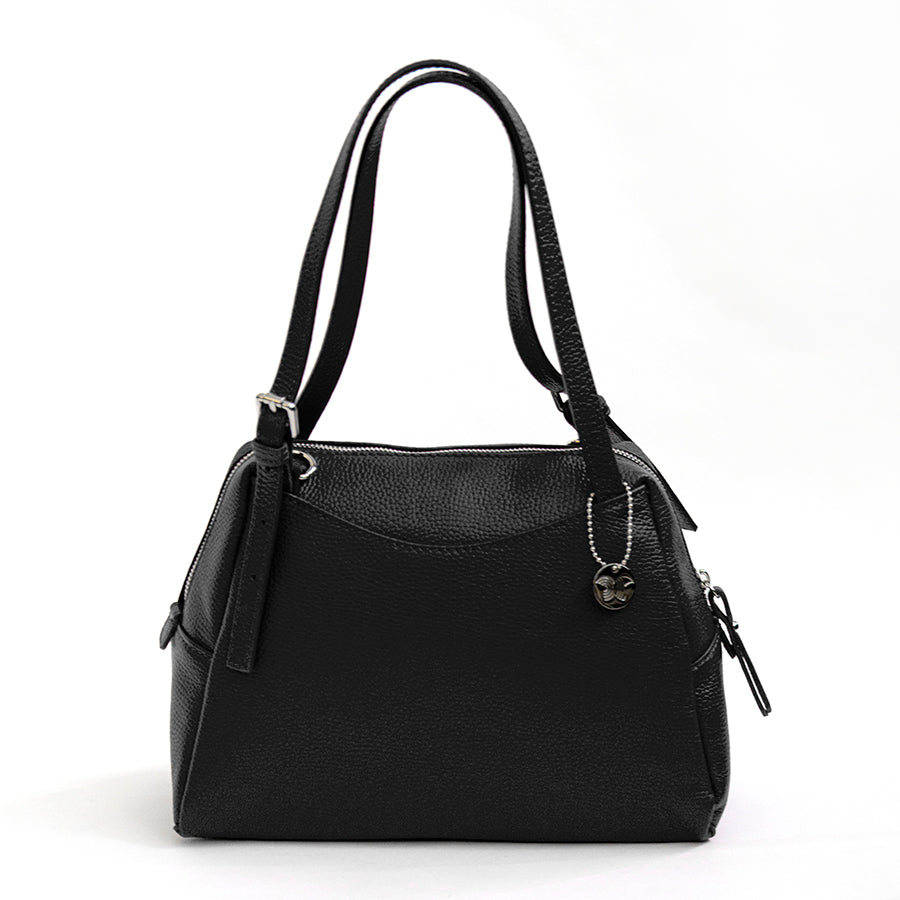 AMY - Borsa bauletto in pelle nero