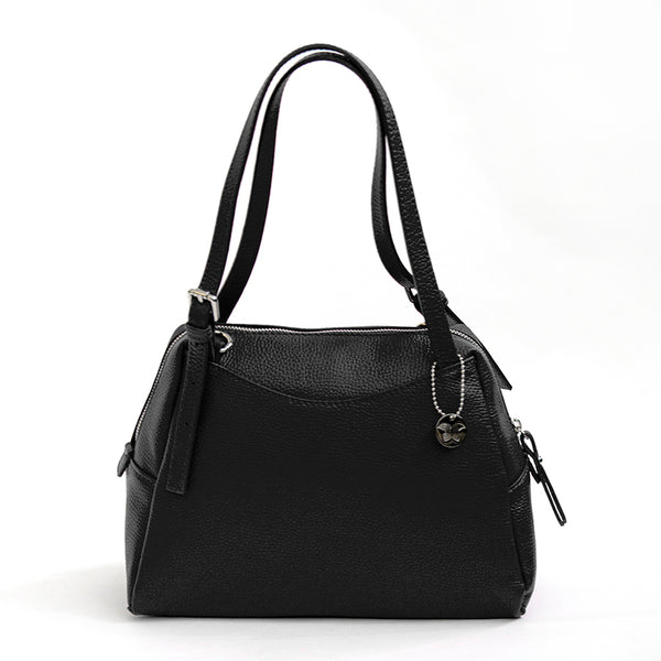 AMY - Borsa bauletto in pelle nero