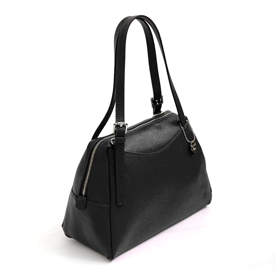 AMY - Borsa bauletto in pelle nero