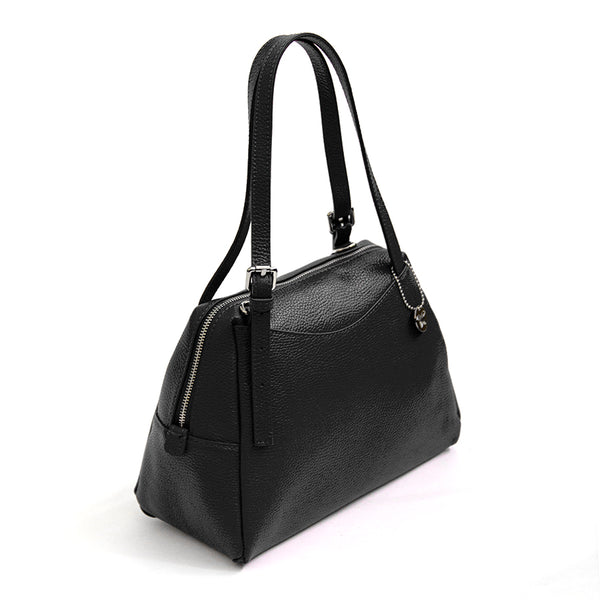 AMY - Borsa bauletto in pelle nero