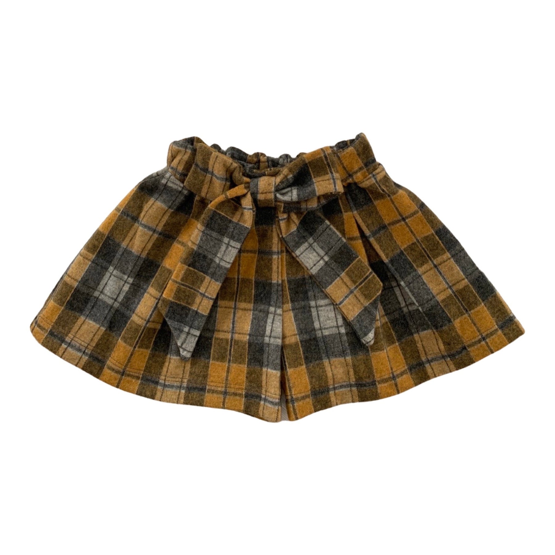 CHECKERED BERMUDA SHORTS WITH BOW