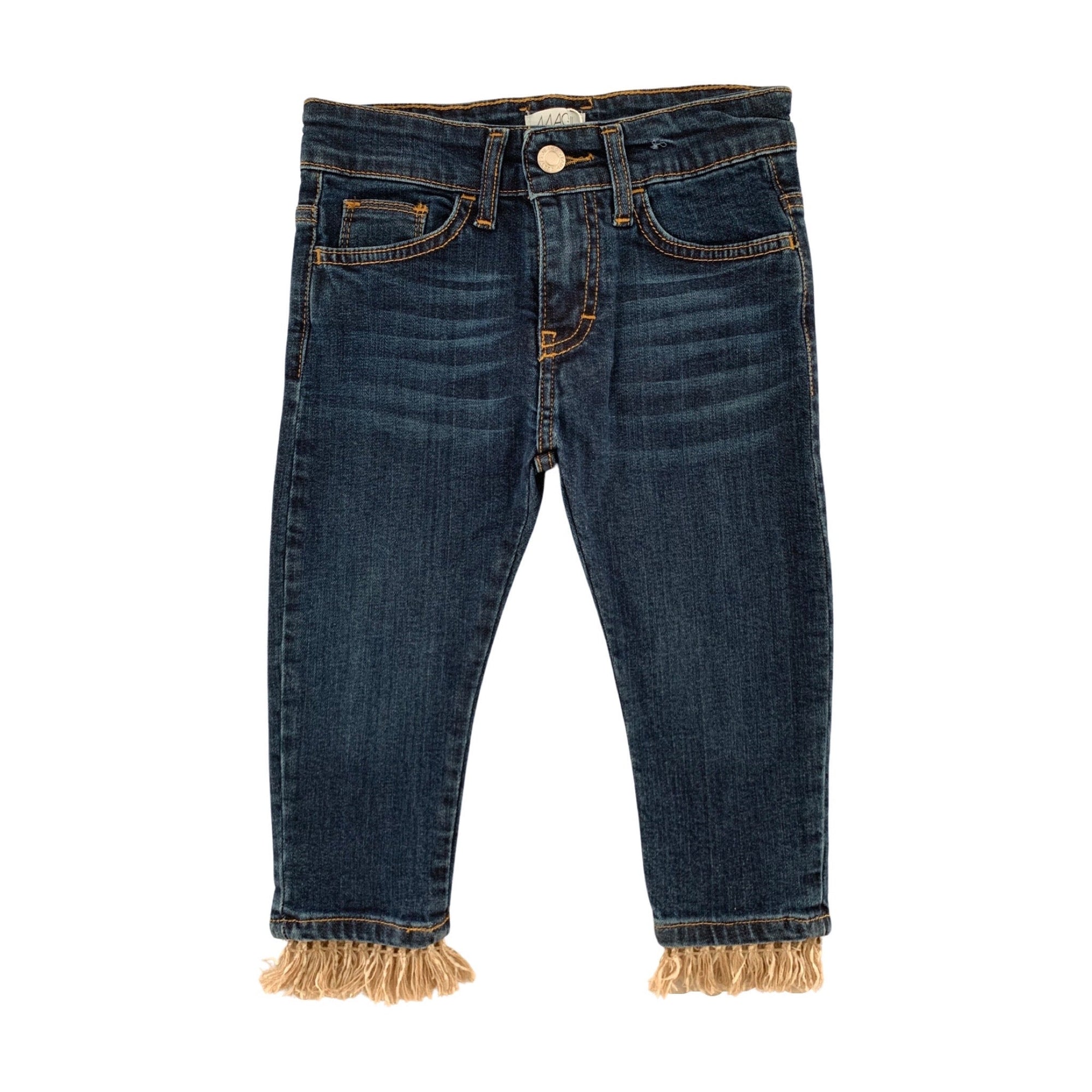 SLIM JEANS WITH FRINGE DETAIL