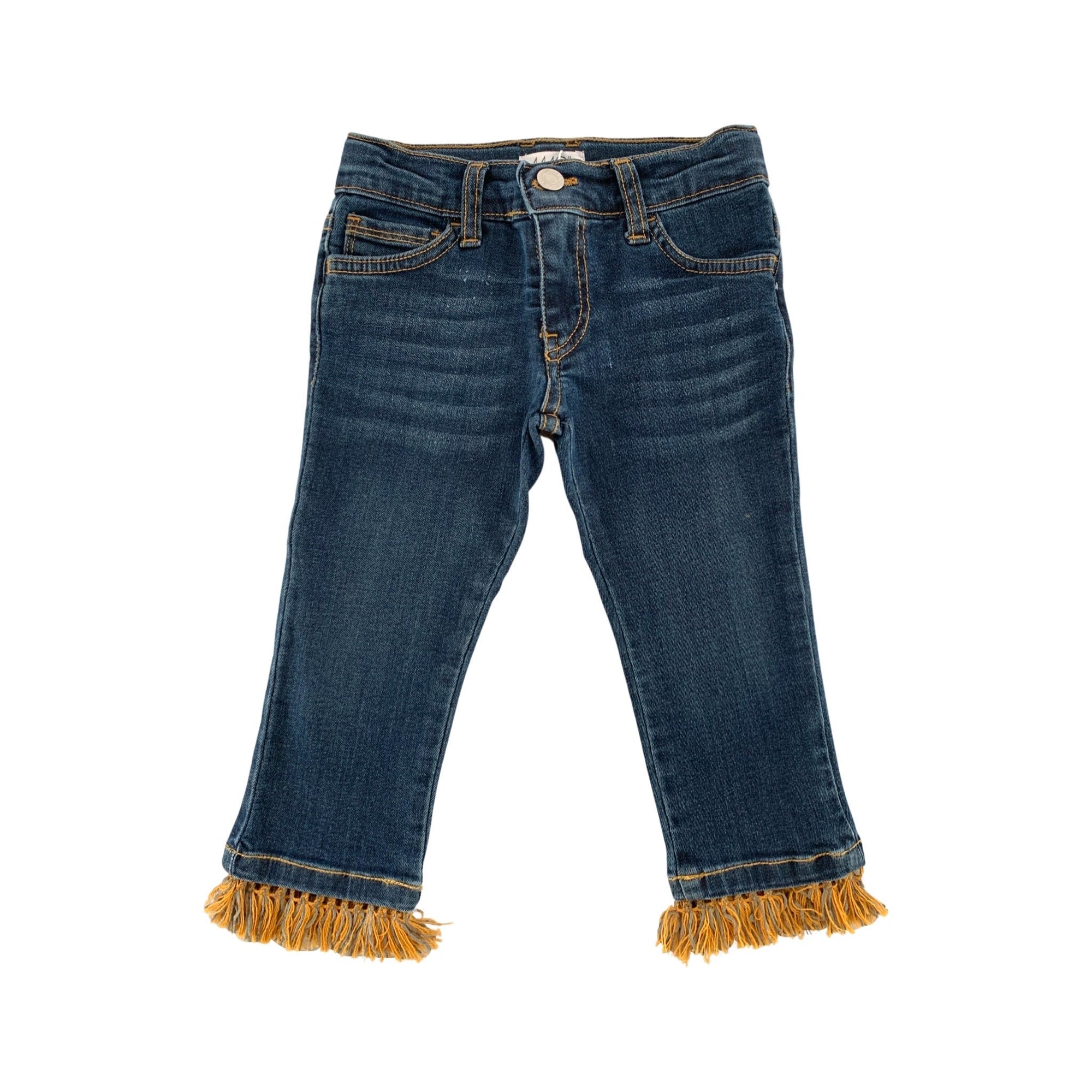 SLIM JEANS MET FRANJENDETAIL