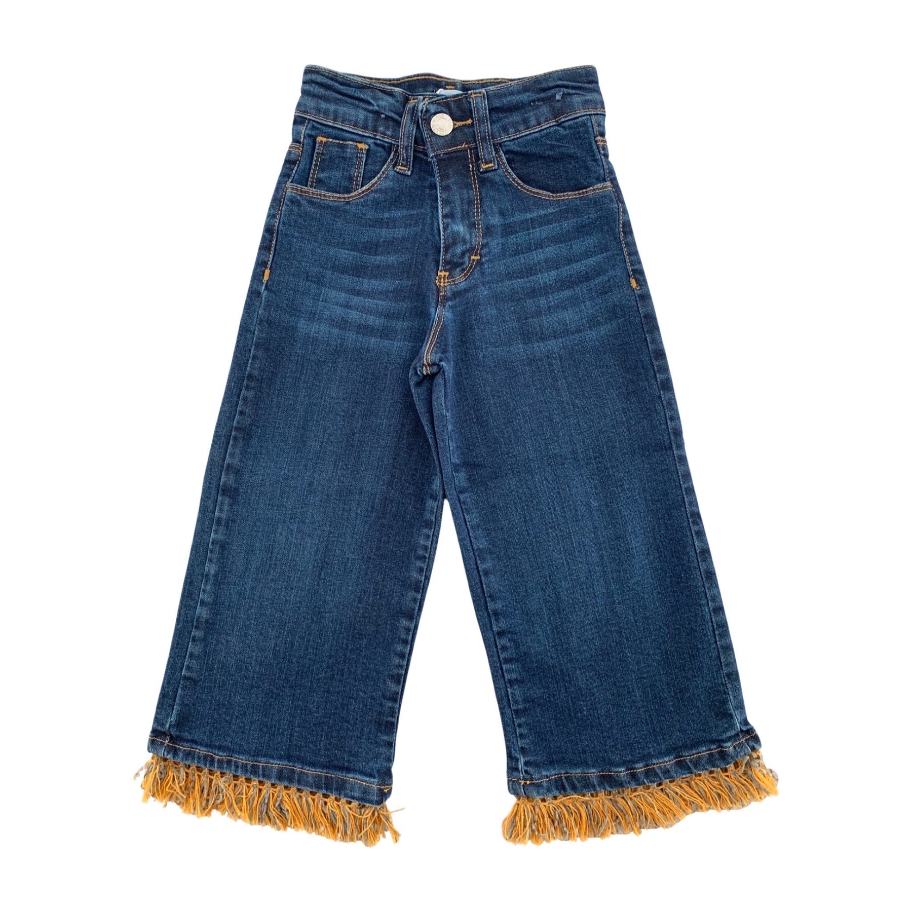 WIDE-LEG JEANS WITH FRINGE