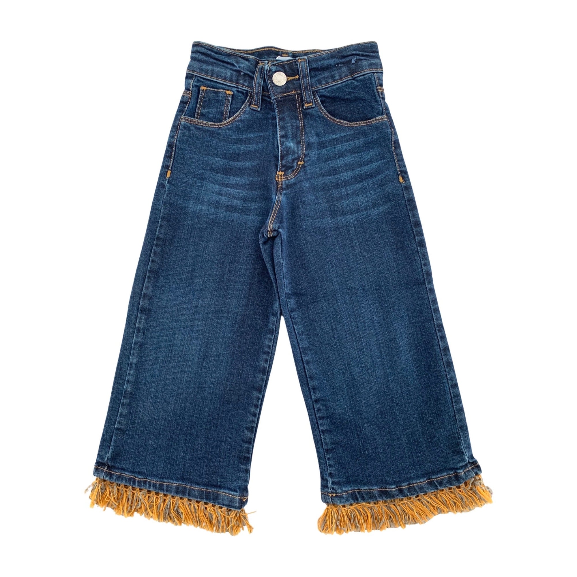 WIDE-LEG JEANS WITH FRINGE