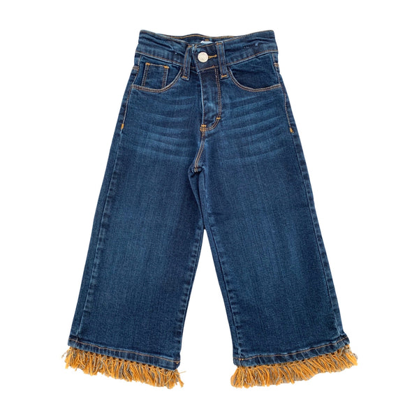 WIDE-LEG JEANS WITH FRINGE