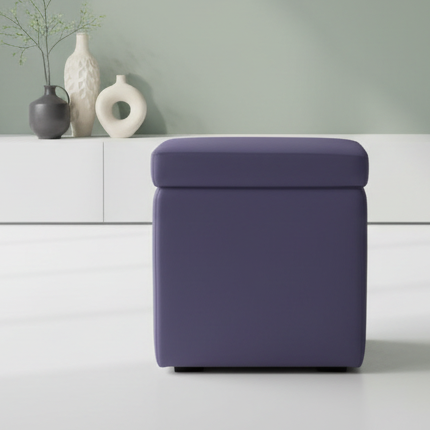 pouf contenitore in ecopelle Arketicom, viola