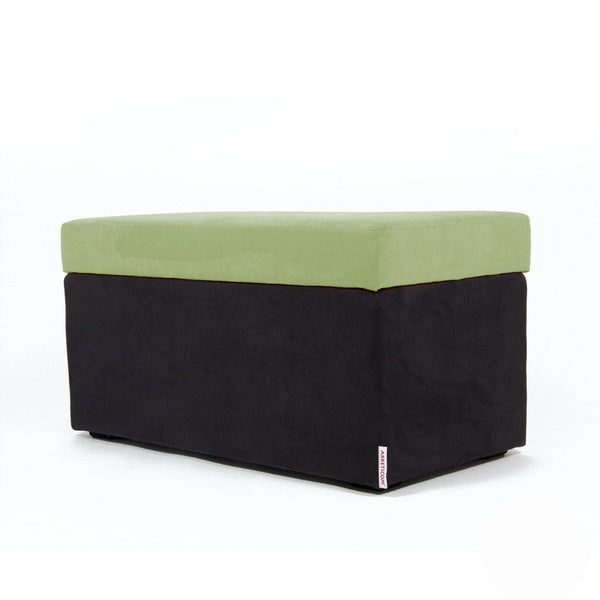 PANDORA 84 MF SWING, Pouf Panca Contenitore con Ruote in Microfibra Verde Mela #color_verde (2036952301637)