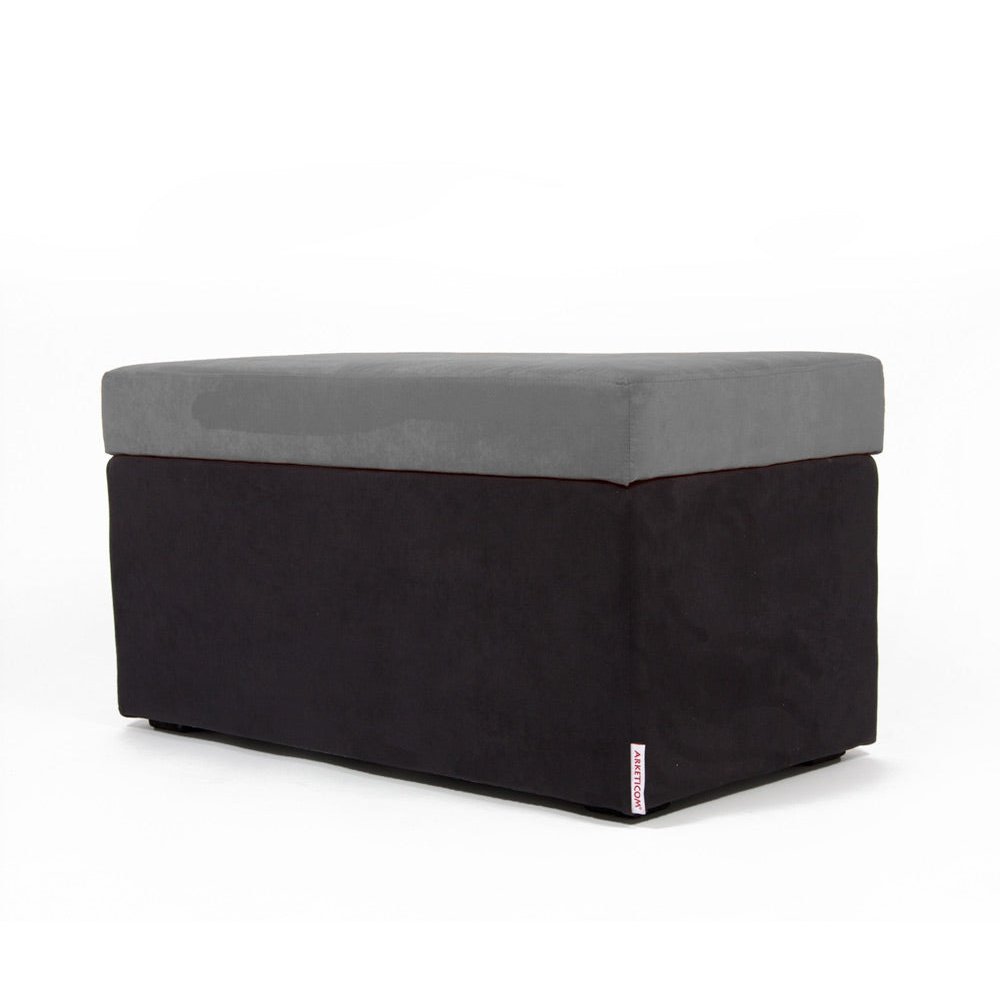 PANDORA 84 MF SWING, Pouf Panca Contenitore con Ruote in Microfibra Grigio #color_grigio (2036952301637)