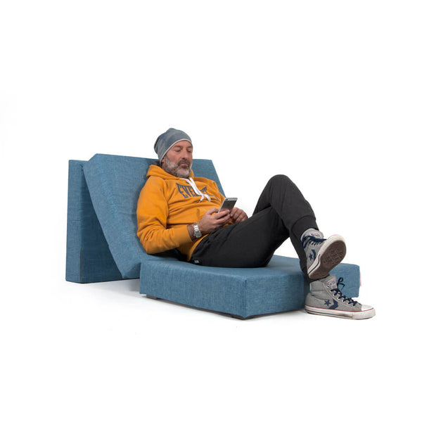 TOUF GREEN, Pouf Letto Base Verde e Copri Pouf 70x63