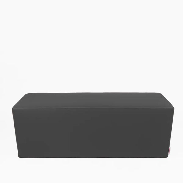 HORIZON 84, Pouf Panca Poggiapiedi in Ecopelle Sfoderabile 84x42 h 42, Grigio,  Arketicom